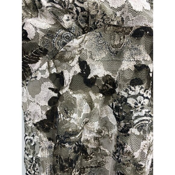 Alfani Women Top Blouse Size XL Extra Large Floral Lace V-Neck Blouse 3/4 New - Picture 7 of 10